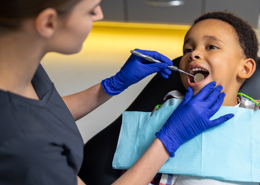 Child at dentist